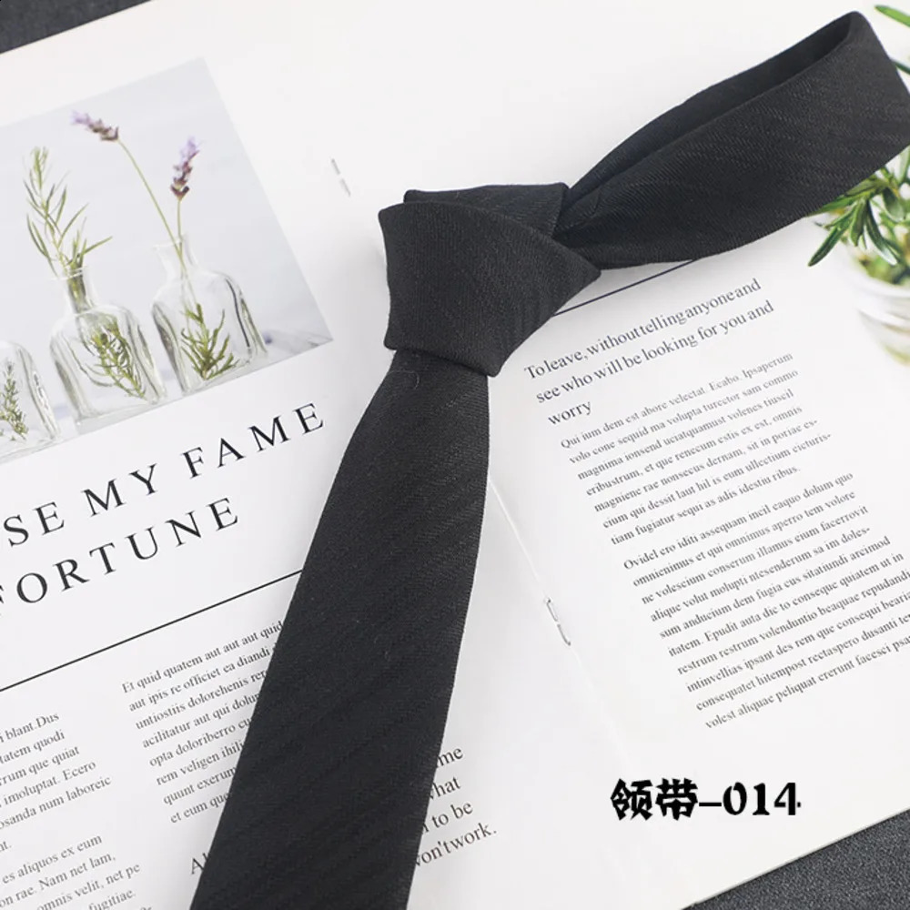Fashion 6CM Cotton Linen Neckties For Men Women Solid Color Black Green Ties Leisure Business Neckwear Shirt Accessory Cravat 250114