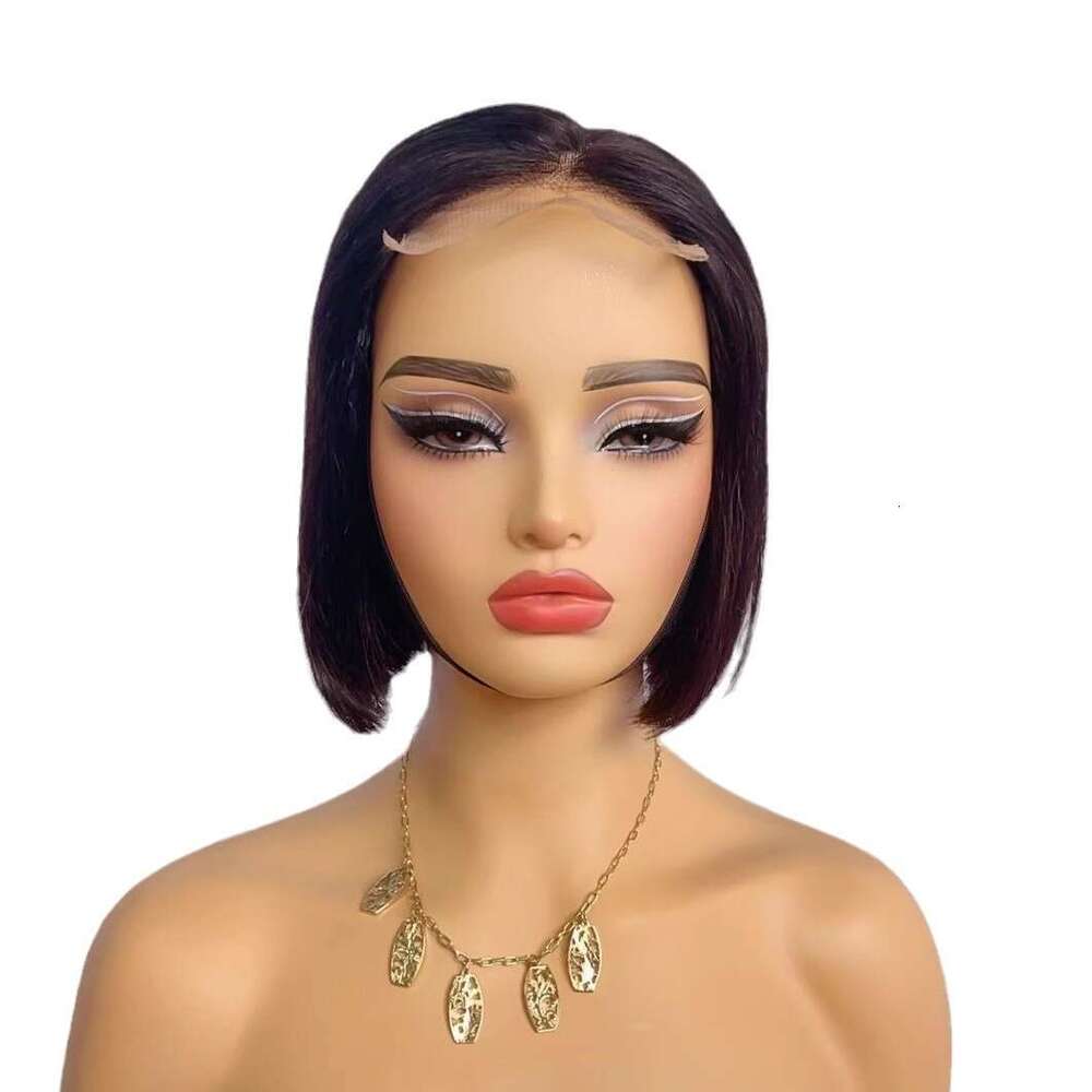 Lace Front Wig Cover T Shape Full Real X Front Lace Fashionable BOBO Wig Headband Hot Selling Bob Style Short Straight Hair