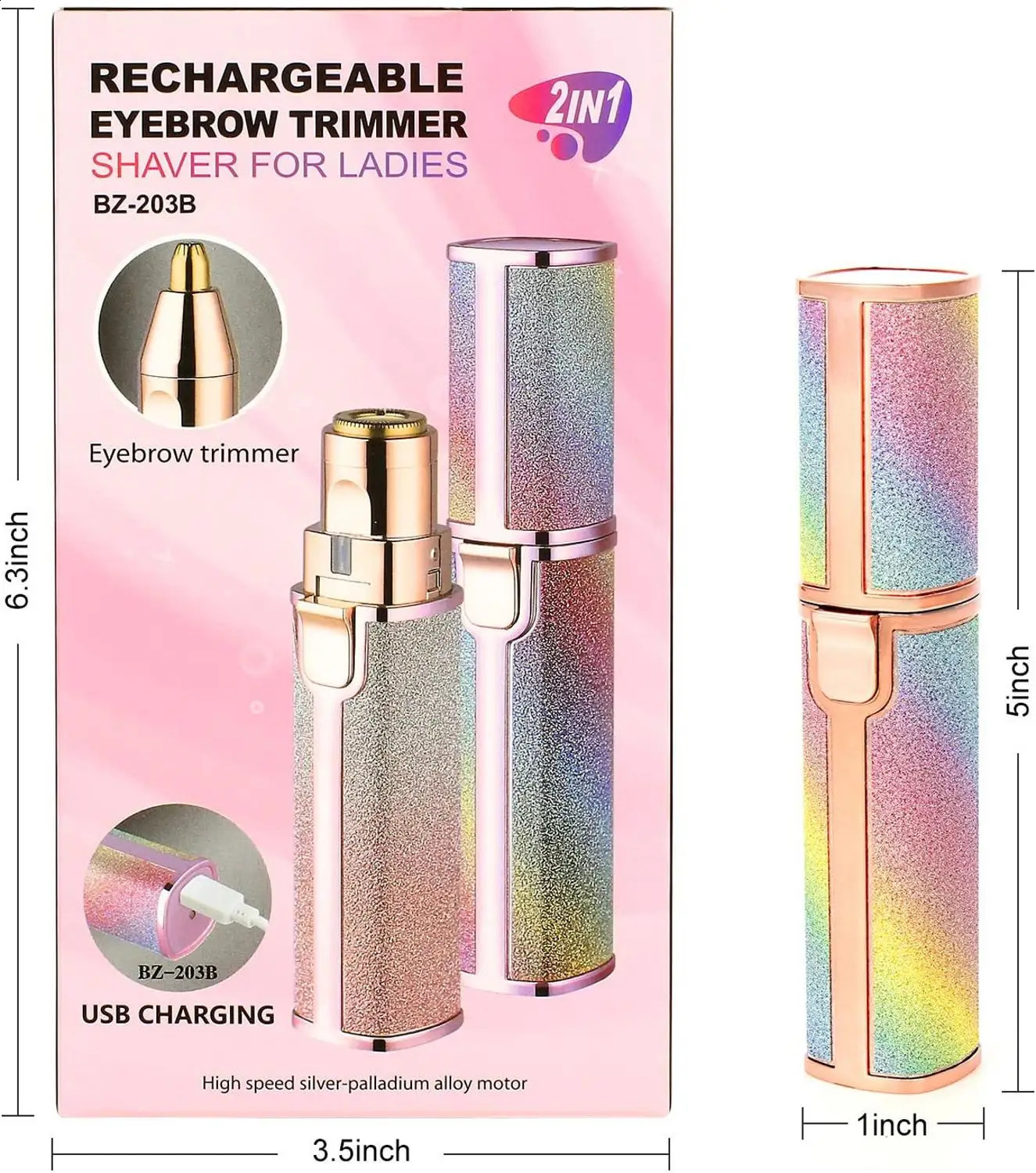 Electric Facial Hair Remover Eyebrow Trimmer Lipstick Shaver Painless Eyebrow Razor Lips Body Facial Hair Removal for Women 250121