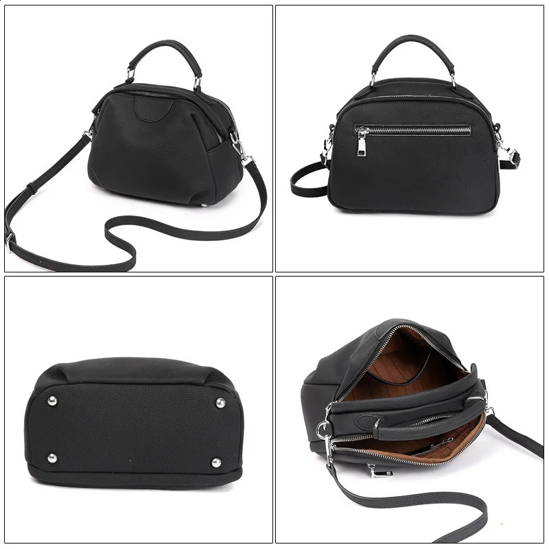 Genuine Leather Womens Bag Autumn Winter Style Commuting Versatile Shoulder Hobo Large Capacity Crossbody Bag Retro Handbag 250113