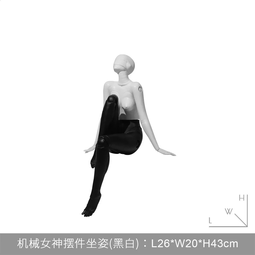Modern art HajimeSorayama mechanical goddess figure sculpture ornaments desktop decorations 250118
