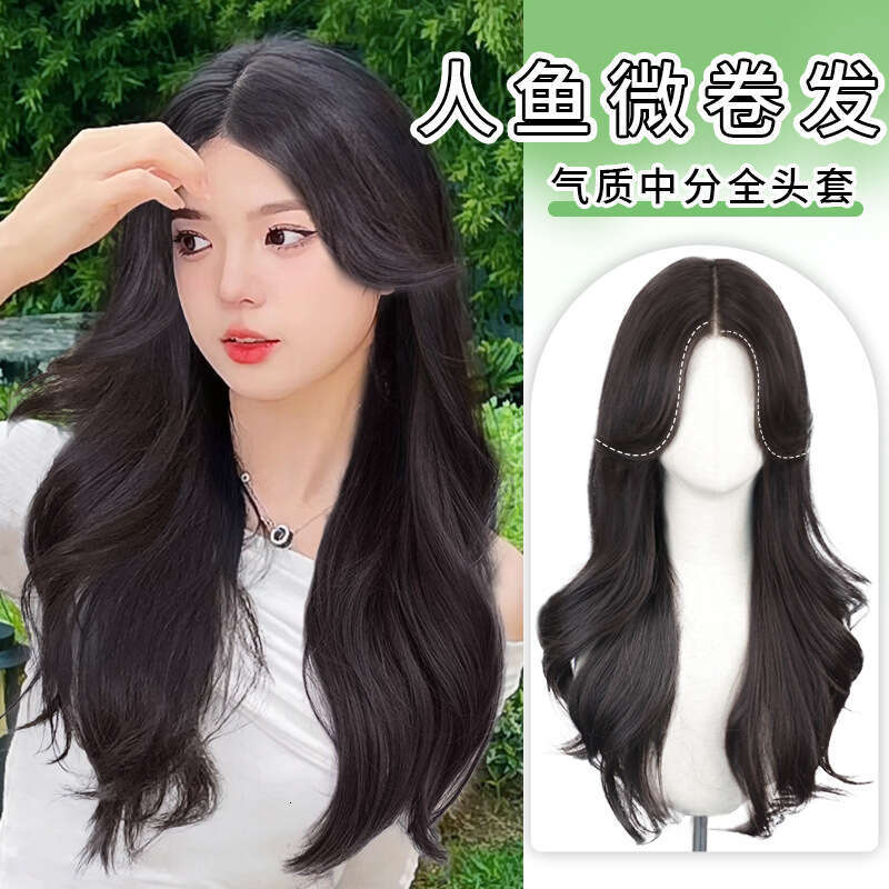 Lace Front Wig Cover T Shape Wig Long Head Cover Women S Micro Curly Full Top Simulated Human Hair Natural Lace Eight Character Summer Wig Cover