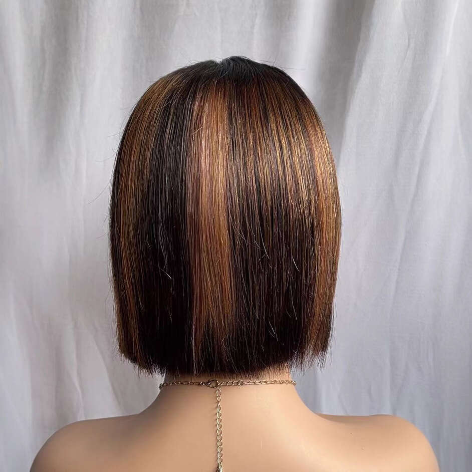 Lace Front Wig Cover T Shape Full Real X Front Lace Fashionable BOBO Wig Headband Hot Selling Bob Style Short Straight Hair