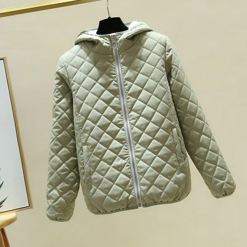 2023New Autumn Winter Women Thin Light Short Parkas Fleece Thicken Warm Female Cotton Padded Jacket Casual Outwear