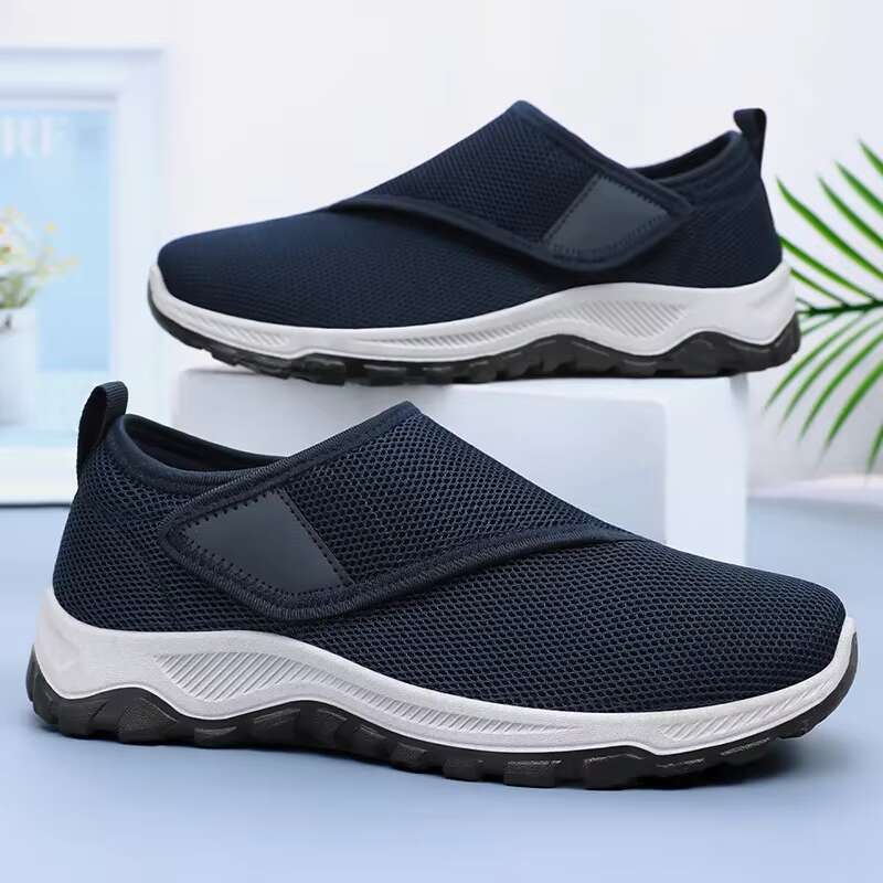 Men's Casual Comfortable Soft Diabetic Man Shoe Adjustable Wide Feet Flat Outdoor Anti-slip Male Tennis Shoes tenis