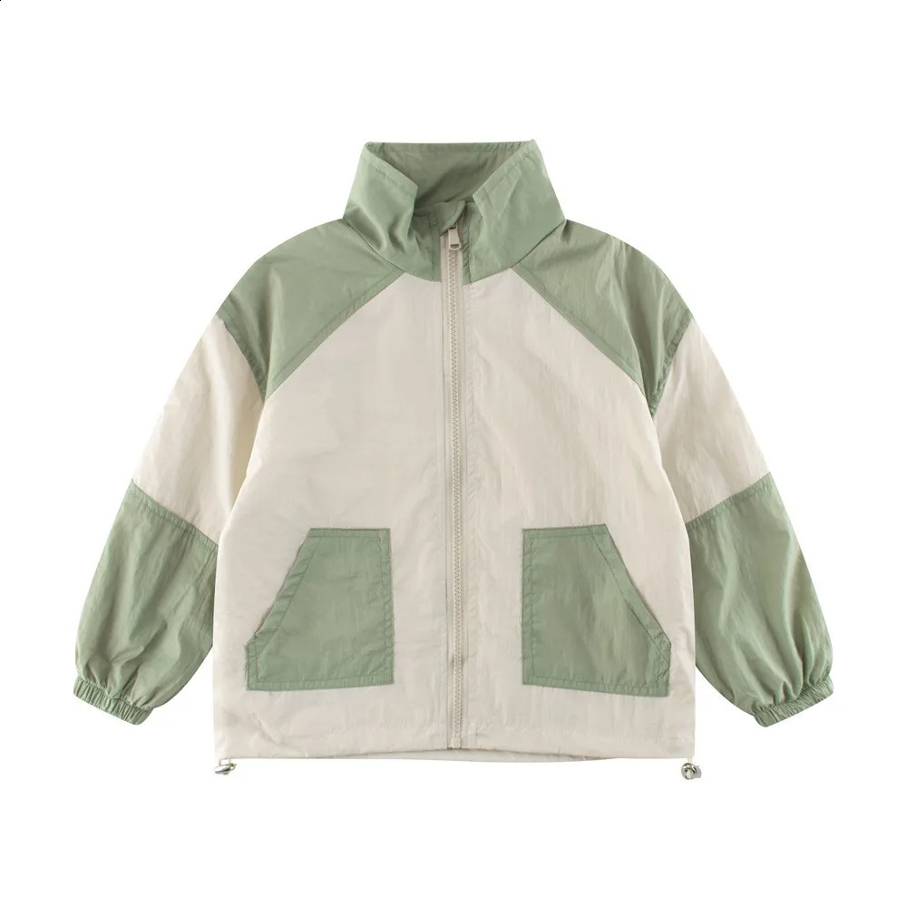 High Qualify Jacket for Boys Girls Zipper Casual 2025 Spring Capsule Patchwork Coat Outerwear 250114
