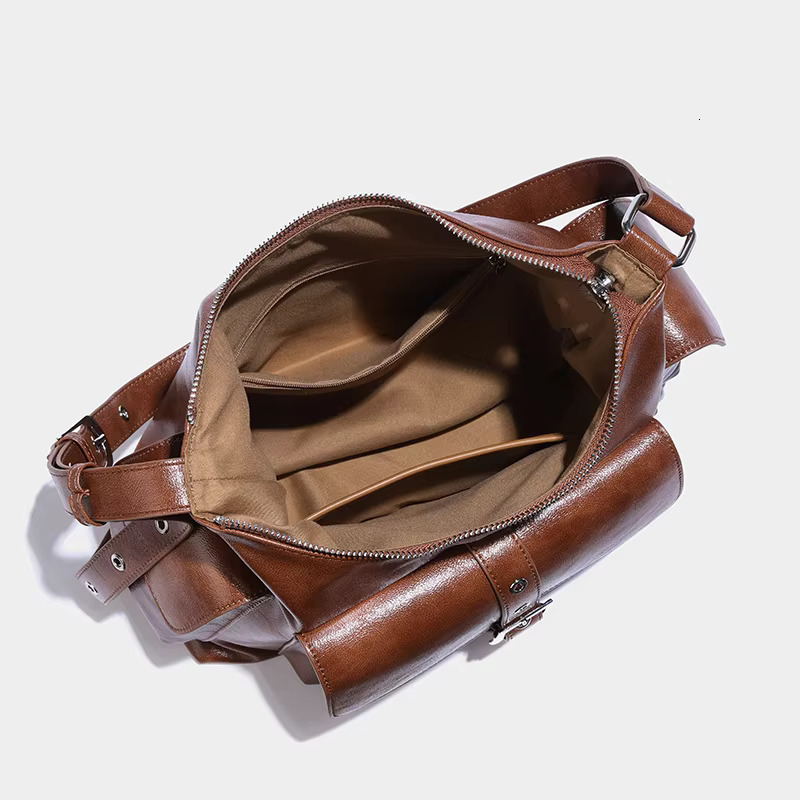 Large Capacity Tote Bags For Women Designer Handbags And Purses 2024 New In Vintage Multiple Pockets Shoulder Crossbody
