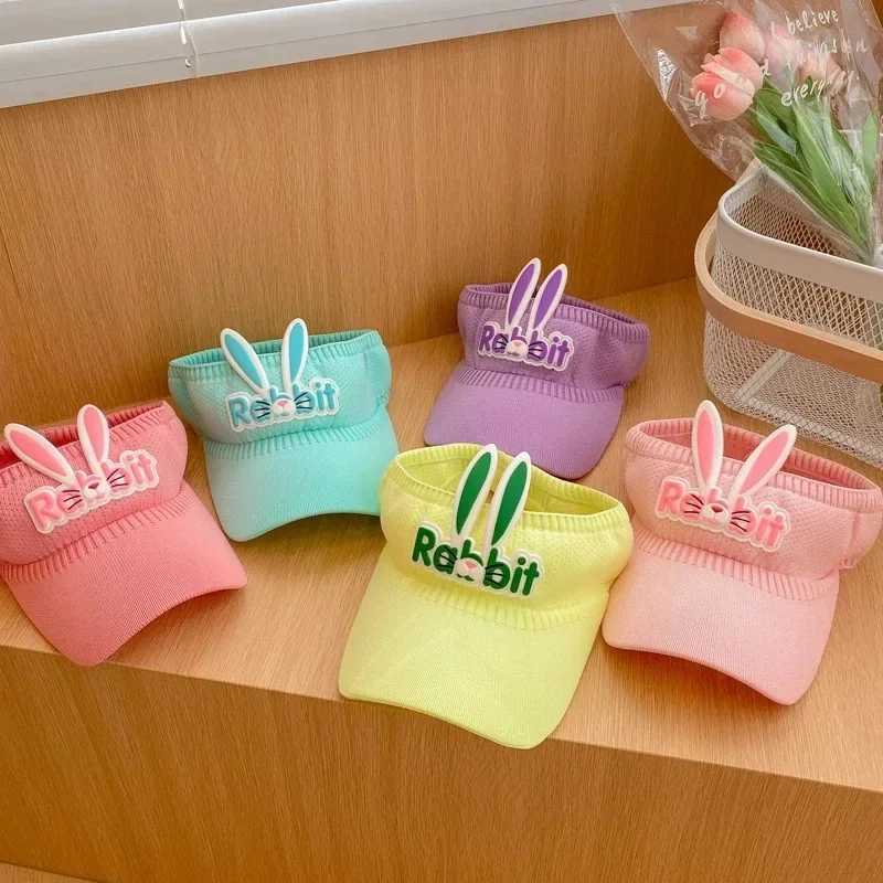 New Kids Sun Hats Children Summer Visors Cute Rabbit Wings Bunny Hat Summer Hat for Kids Boys Girls Hats 3-12years Old T250121