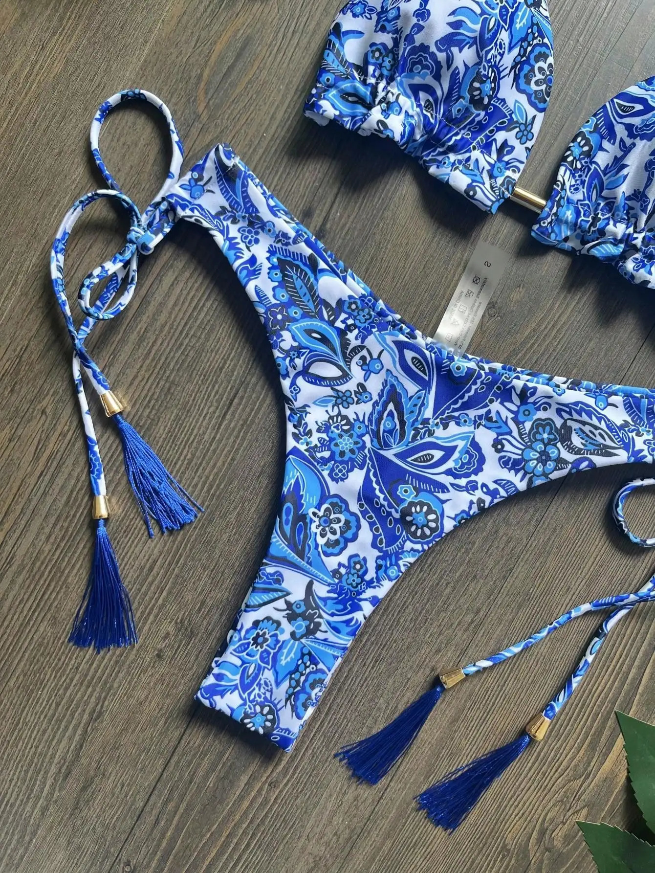 RUOTONSEPT Sexy Blue and white porcelain Print Bikini Set Womens Swimsuit Twopiece Swimwear Bathing Suit Brazilian Biquinis 250122