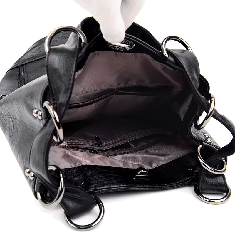 High Quality Soft Leather Bagpack Women Fashion Anti-Theft Backpack 2024 New Casual Lides Shoulder Large Capacity School Bag