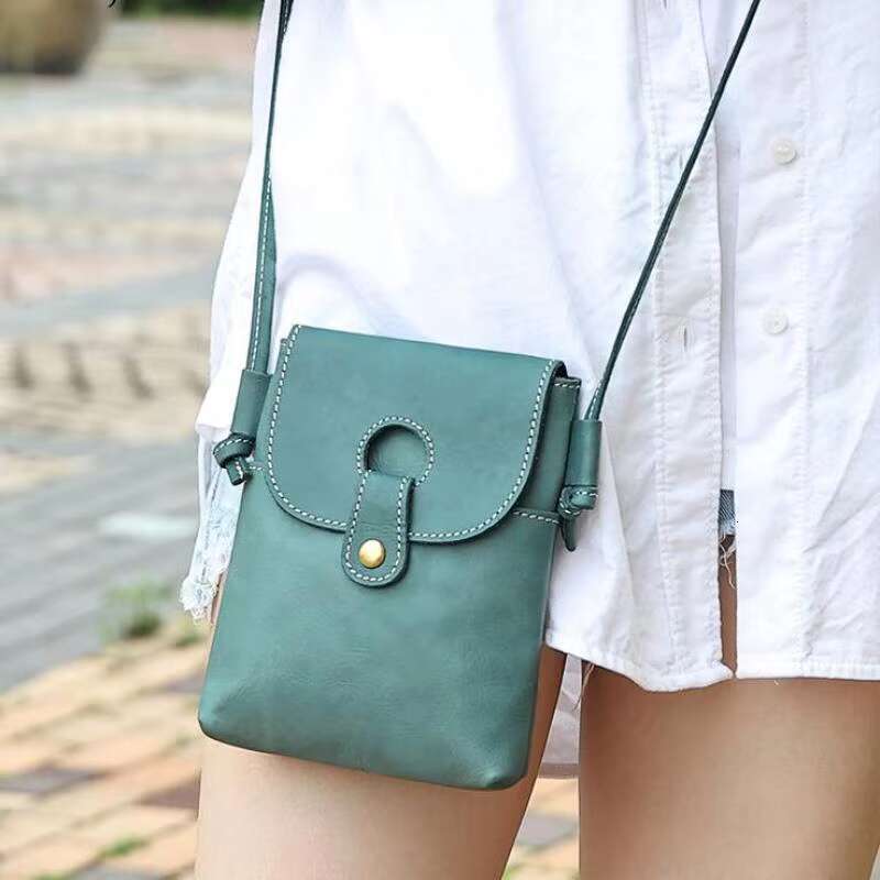 Johnature Simple Ladies Mini 2024 New Genuine Leather Solid Color Versatile Natural Real Cowhide Shoulder & Crossbody Bags