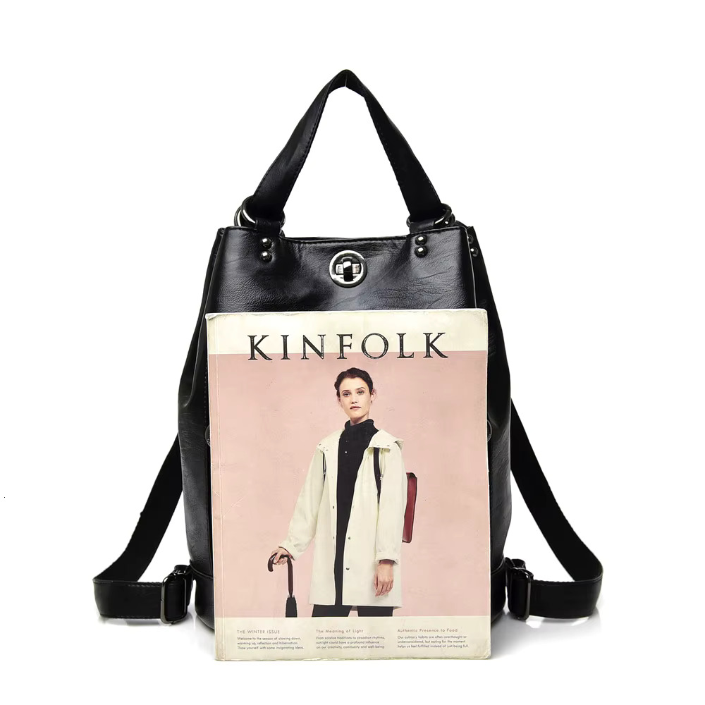 2024 Backpack Mochila Feminina Casual Multifunction Women Leather Backpack Female Shoulder Bag Sac A Dos Travel Back Pack