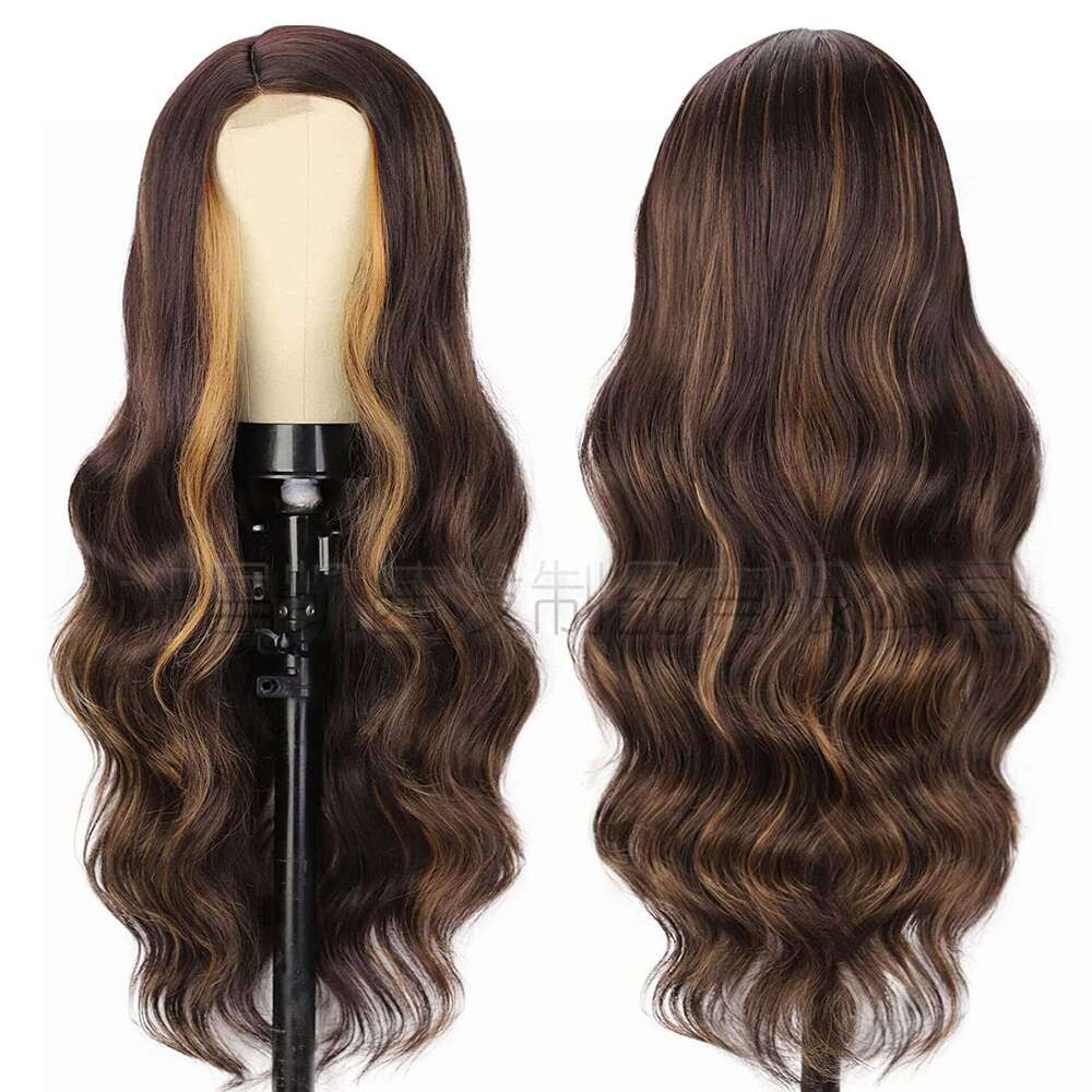 Lace Front Wig Cover T Shape Wigs With Long Curly Hair Women S Hair Front Lace High Temperature Silk Wigs Head Covers