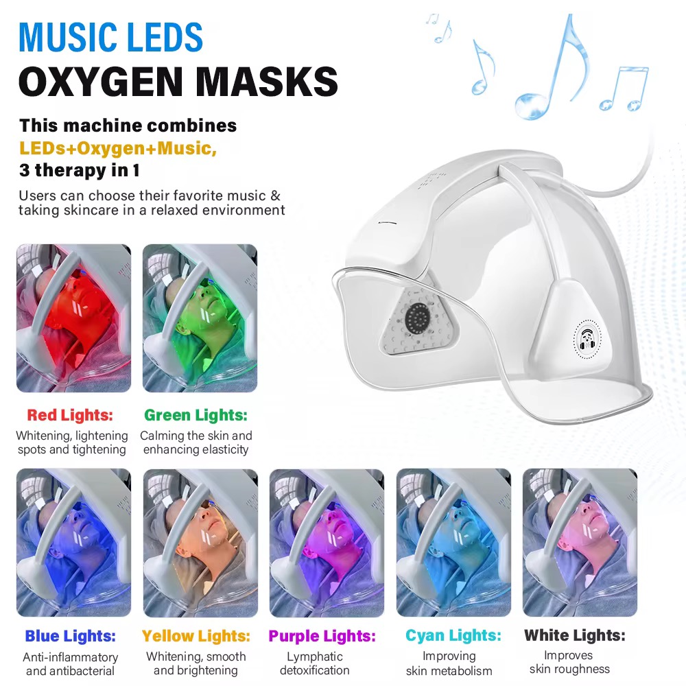 Pdt Led Light Therapy Facial Cleansing Product Machine 11 in 1 Oxygenation Glow Skin Machine