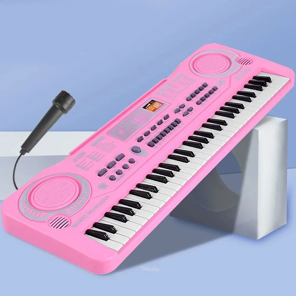 Kids Electronic Piano Keyboard Portable 61 / 37 Keys Organ with Microphone Education Toys Musical Instrument Gift for Child Begi 250121