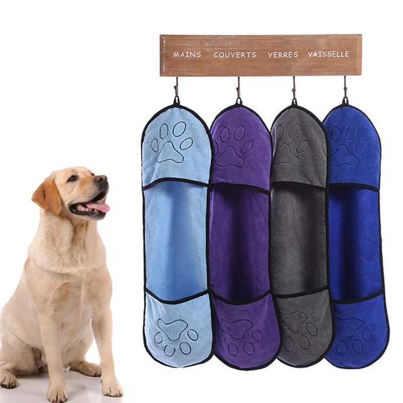 Pet Quick Drying Dog Towel Bathrobe Soft Fiber Absorbent Easy To Clean Towel Pet Accessories M250118