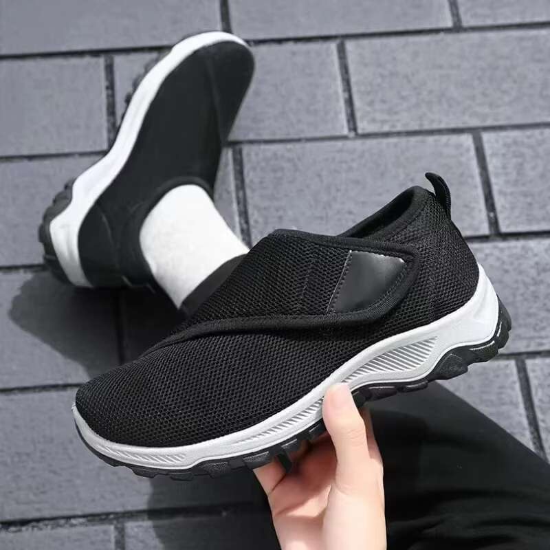 Men's Casual Comfortable Soft Diabetic Man Shoe Adjustable Wide Feet Flat Outdoor Anti-slip Male Tennis Shoes tenis