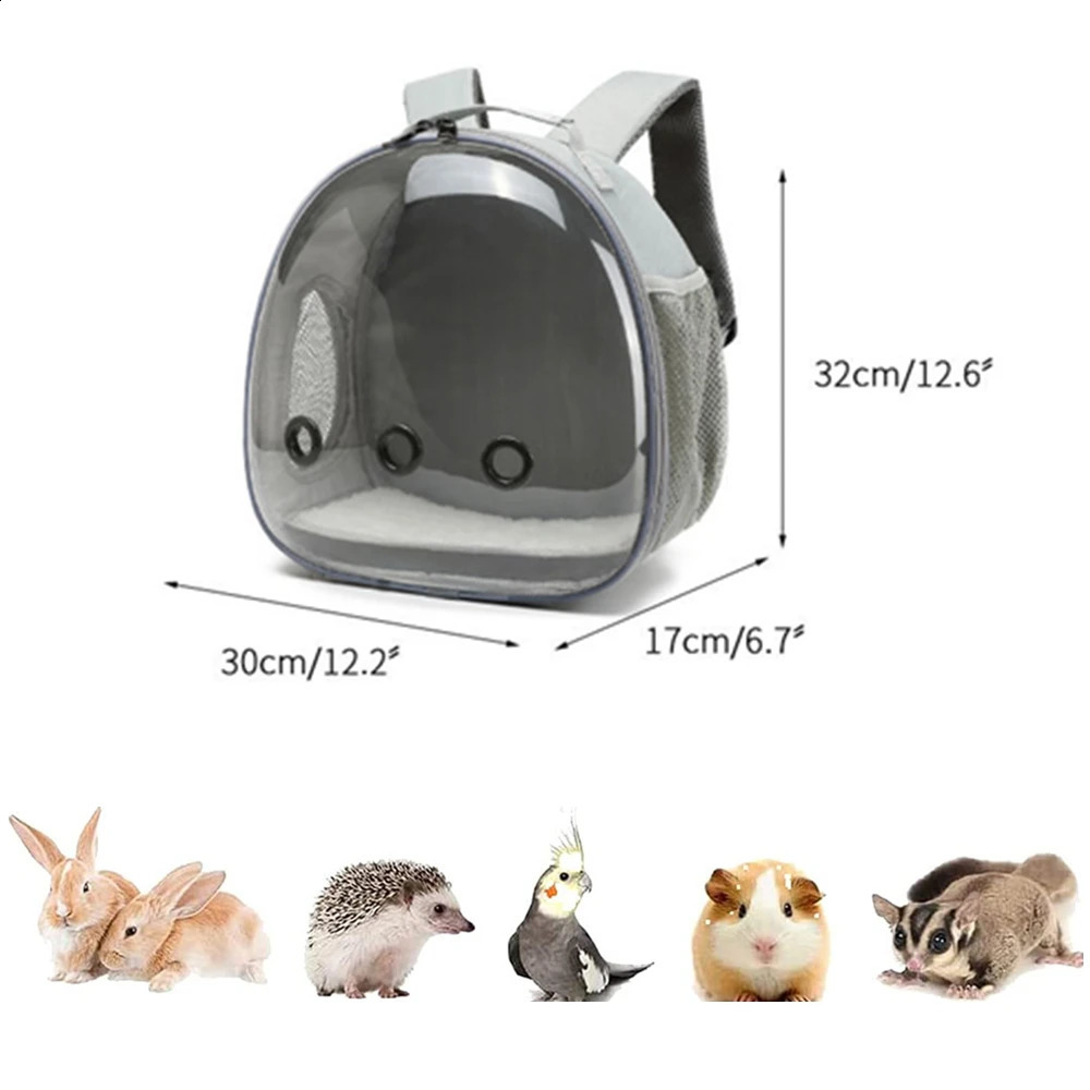 Bird Backpack Bird Travel Bag for Birds ParrotS Small Pet Acrylic Bubble Portable Bird Cage Outdoor Travel Hiking 250121