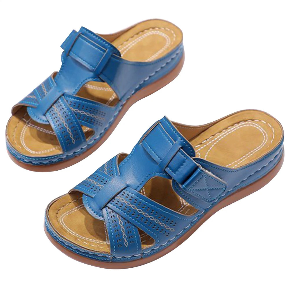 Women Orthopedic Sandals Open Toe Vintage Wedge Summer Beach Slippers AntiSlip Thick Sole for Indoor Outdoor 250117