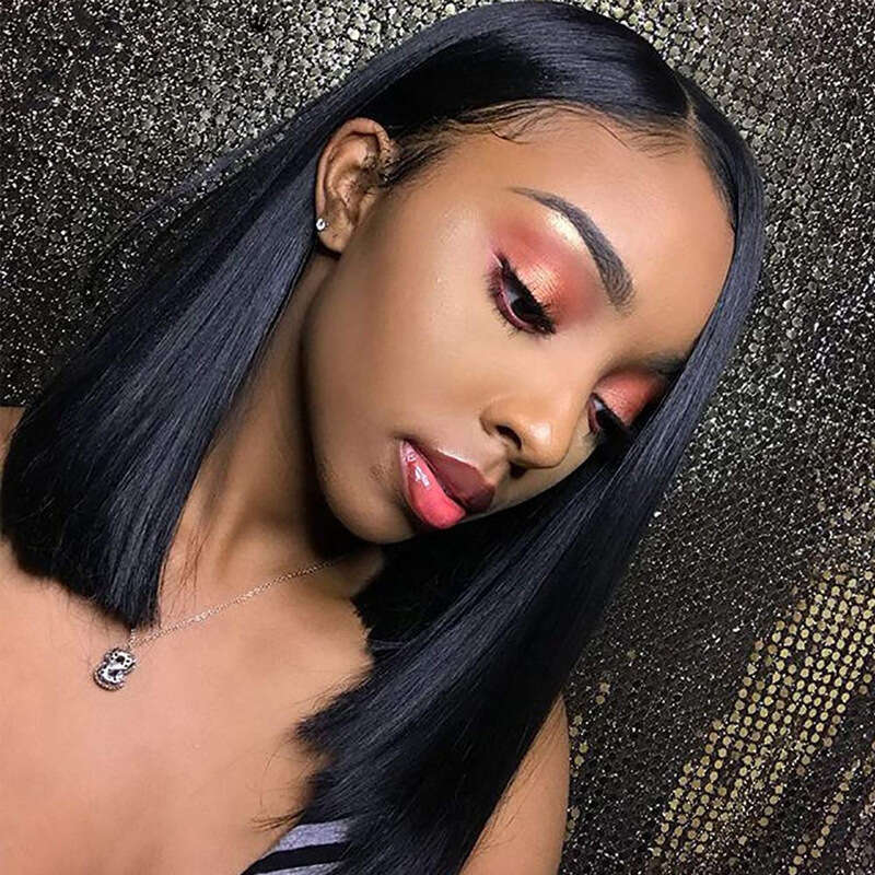 Lace Front Wig Cover T Shape Wig Women S Medium To Long Fashionable Bobo Headband Bangs Collarbone Hair Black Wig Headband
