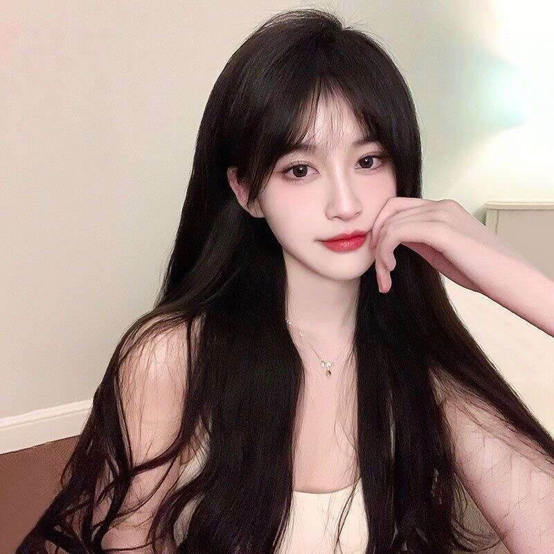 Lace Front Wig Cover T Shape En Wig Women S Long Black Brown Hair Large Wave Micro Curly Natural Fluffy Autumn And Winter Sweet Full Head Set Style