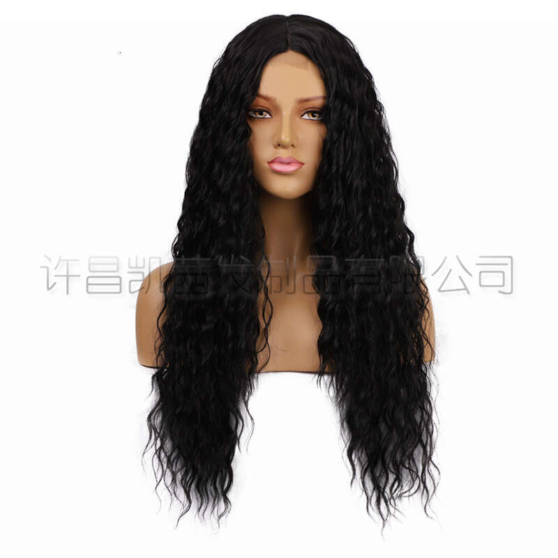 Lace Front Wig Cover T Shape Small Wig For Ladies Lace Front Split Long Roll Wig Headband