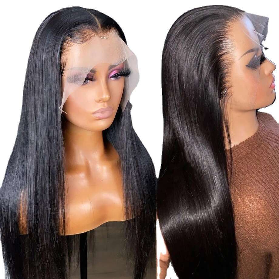 Lace Front Wig Cover T Shape Big T Shaped Manga Wig Black Long Straight Style Split Shawl Synthetic Fiber Front Lace Hair Cover