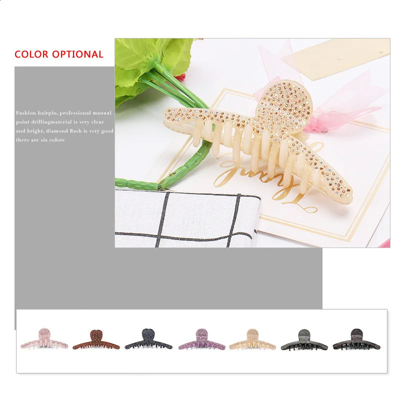 Charms Spark Rhinestones Hair Claw Clip for Women Girls Good Hair Accessory Ornament Jewelry Tiara for Ponytail Holder Party 250120
