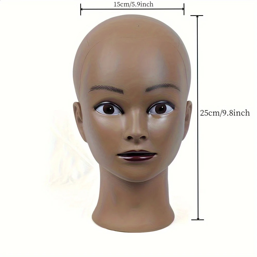 Female professional beauty wig making with bald head model head display wig glasses with bracket 250114