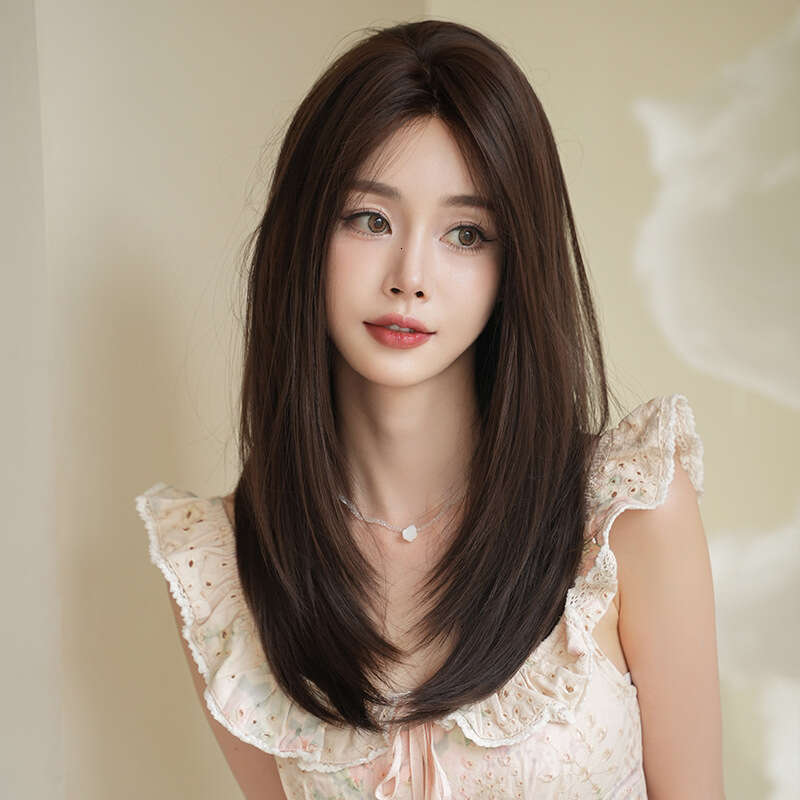 Lace Front Wig Cover T Shape Wig Women S Hair Hand Woven Synthetic Lace Wig Korean Version High Temperature Silk Top Full Head Cover Long Straight Hai