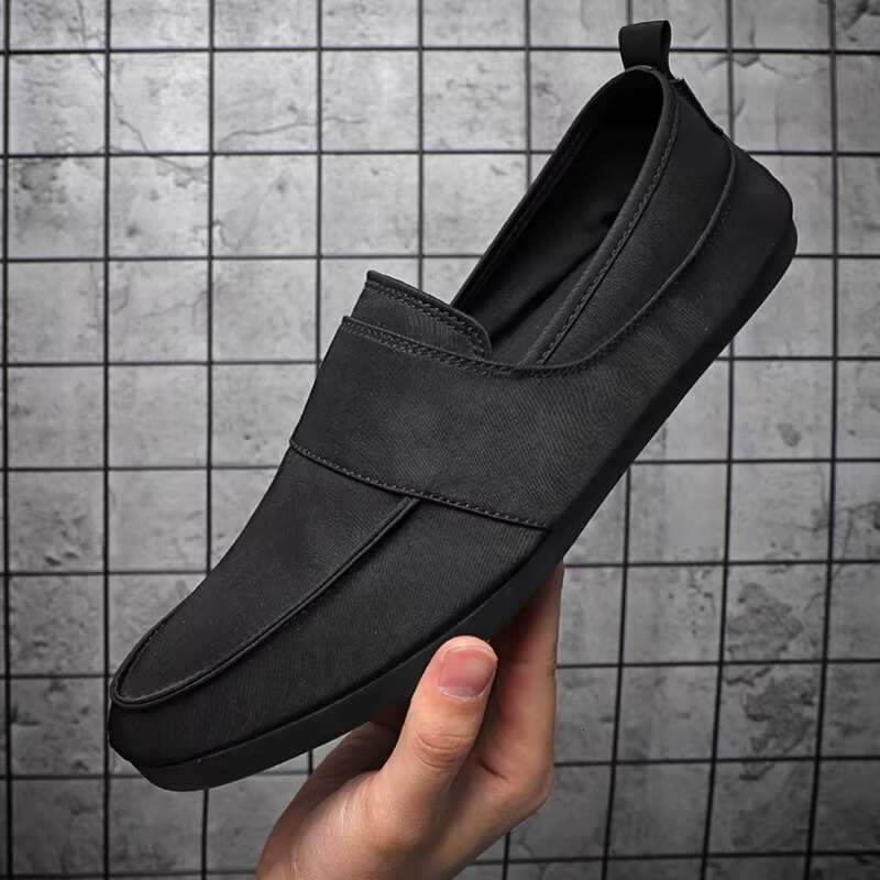 Fashion Loafers Canvas Men Casual Shoes Flat Slip on Male Footwear free shipping shoes