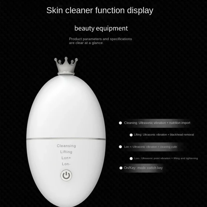 Household Ultrasonic Beauty Charging Skin Rejuvenation Face Firming Export Cleaning Pore Scraping Blackhead Acne 250121