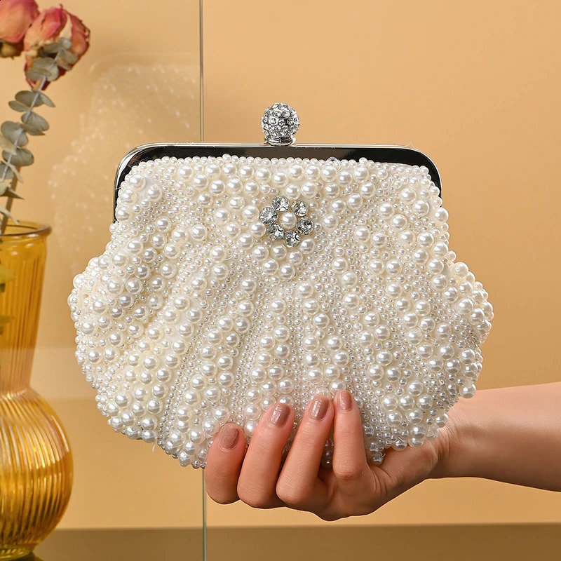 Womens Evening Bag Artificial Pearl Purse Evening Clutch Bag Wedding Purse Bridal Prom Handbag Party Bag 250122