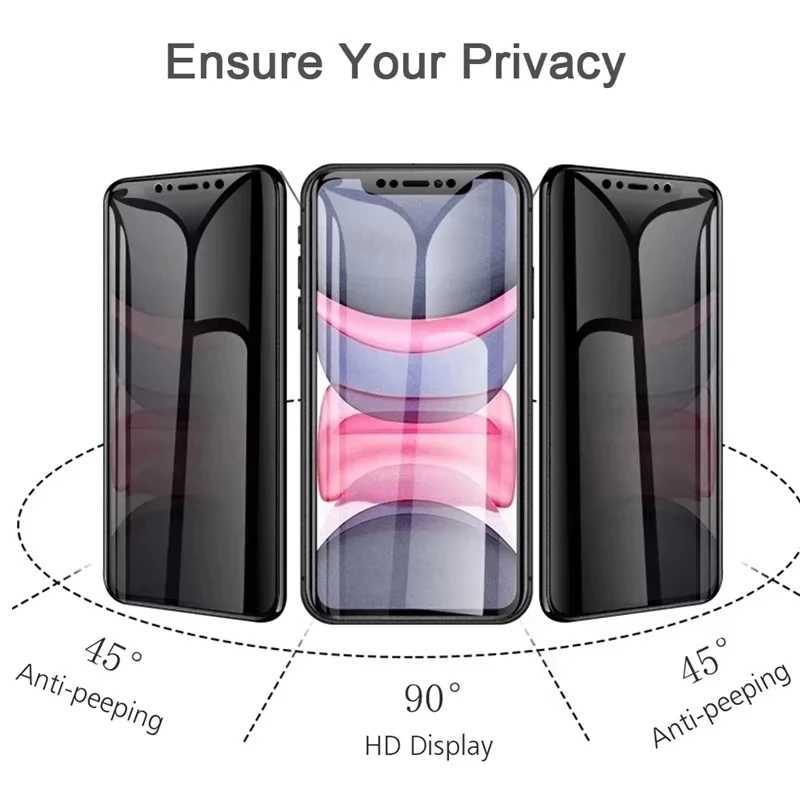 5PCS Matte Privacy Screen Protectors For iPhone 16 15 Pro Max 14 13 12 11 Pro X XR XS Max 7 8 Plus SE2 SE3 Anti Spy Ceramic Film M250120