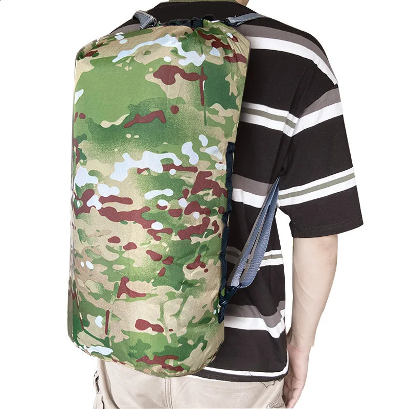 Camouflage Waterproof Backpack Portable Outdoor Sport Rafting Bag River Tracing Swiming Bucket Dry 3L 5L 10L 20L 35L 250121