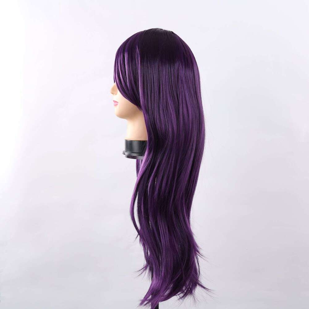 Lace Front Wig Cover T Shape Cm Curly Purple Women S Front Lace Wig With Small Lace Medium Split Pickled Long Curled Hair Synthetic Headset