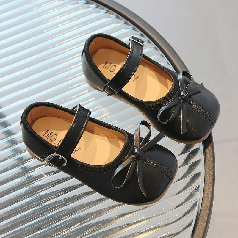 Fashion er Girls Flat PU Leather Shoes Spring Autumn Toddler Little Kids Oxfords For Girl Party School Shoes Green Black 250121