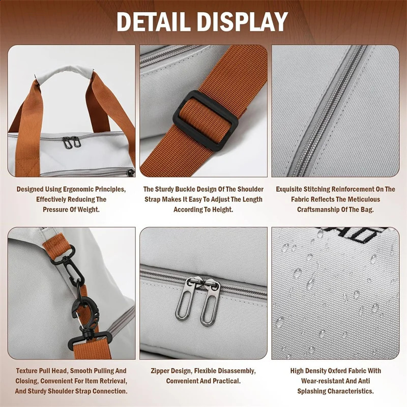 Fashion Travel Bags For Women Large Capacity Mens Sports bag Waterproof Weekend Bag Female Messenger Dry And Wet 250122