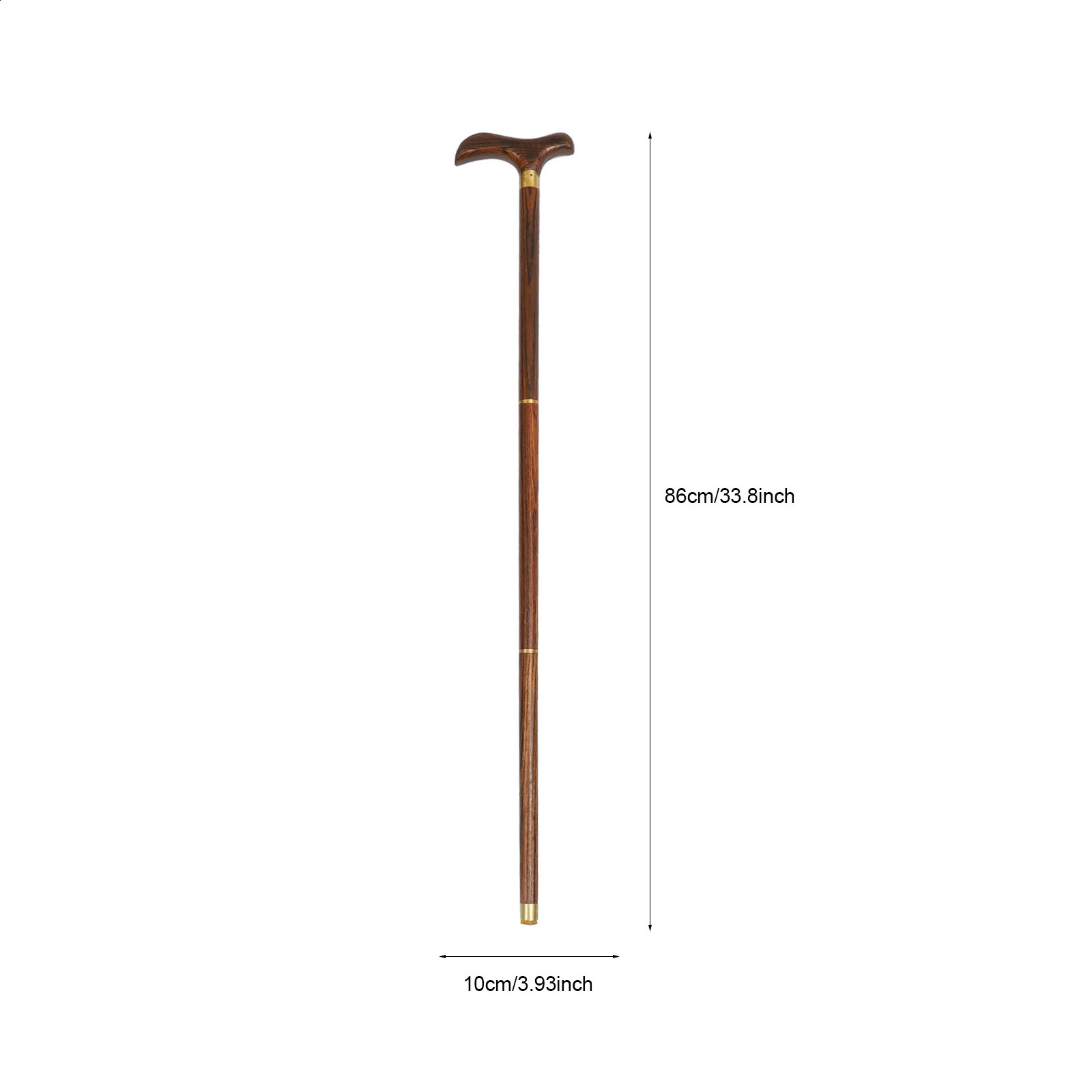 Wood Cane Curved Walking Mountain Carving Trekking Climbing Canes Pole for Hand Crutch Crutches 87x14cm 250117