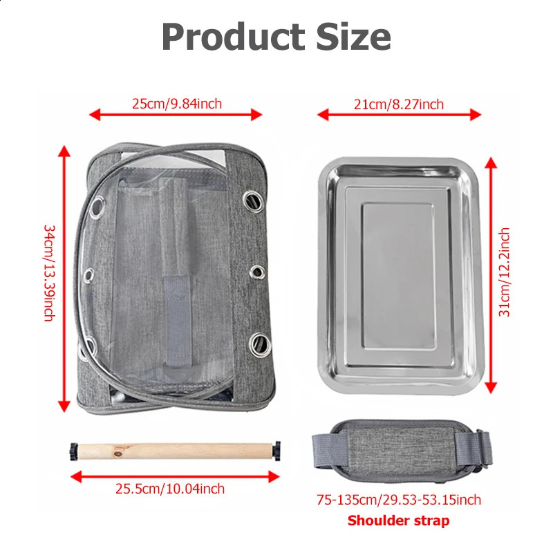 Portable Bird With Stainless Steel Pet Bag for Travel and Outdoors Ideal for Parrots Small Birds Small Pets 250121