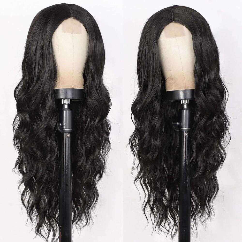 Lace Front Wig Cover T Shape Xuchang Women S Front Lace Wig Small Lace Dyed Long Curly Hair Synthetic Headband Wigs