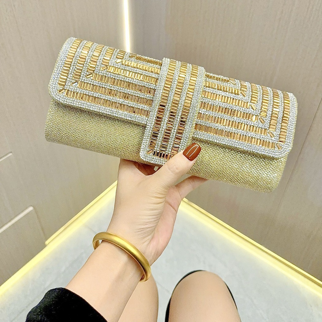 New Set Handbag Water Diamond Silver Birthday Evening Dress Wedding Banquet Bag