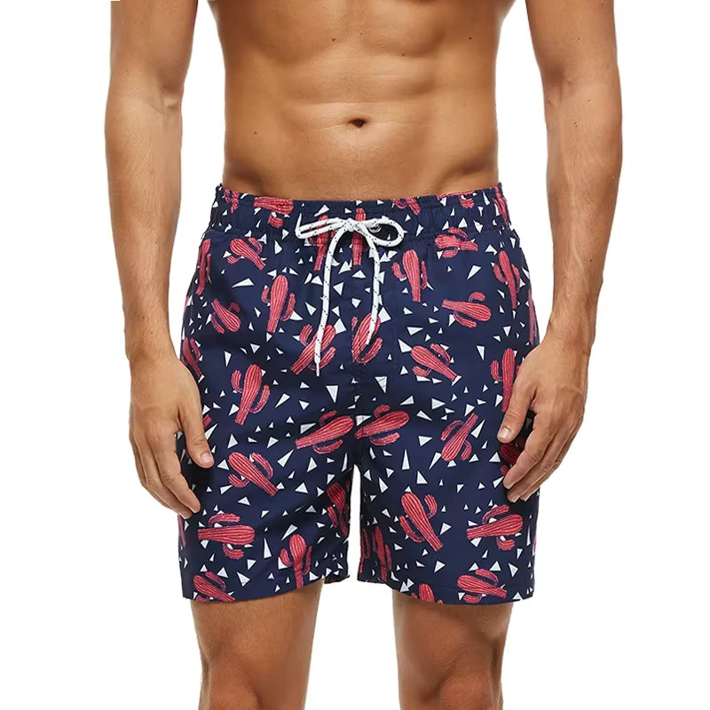 Flamingo Print Board Men Fashion Swimwear Shorts Trunk Sports Pants Men's Briefs Swimsuit Kid's Fruit Beach Short Boy