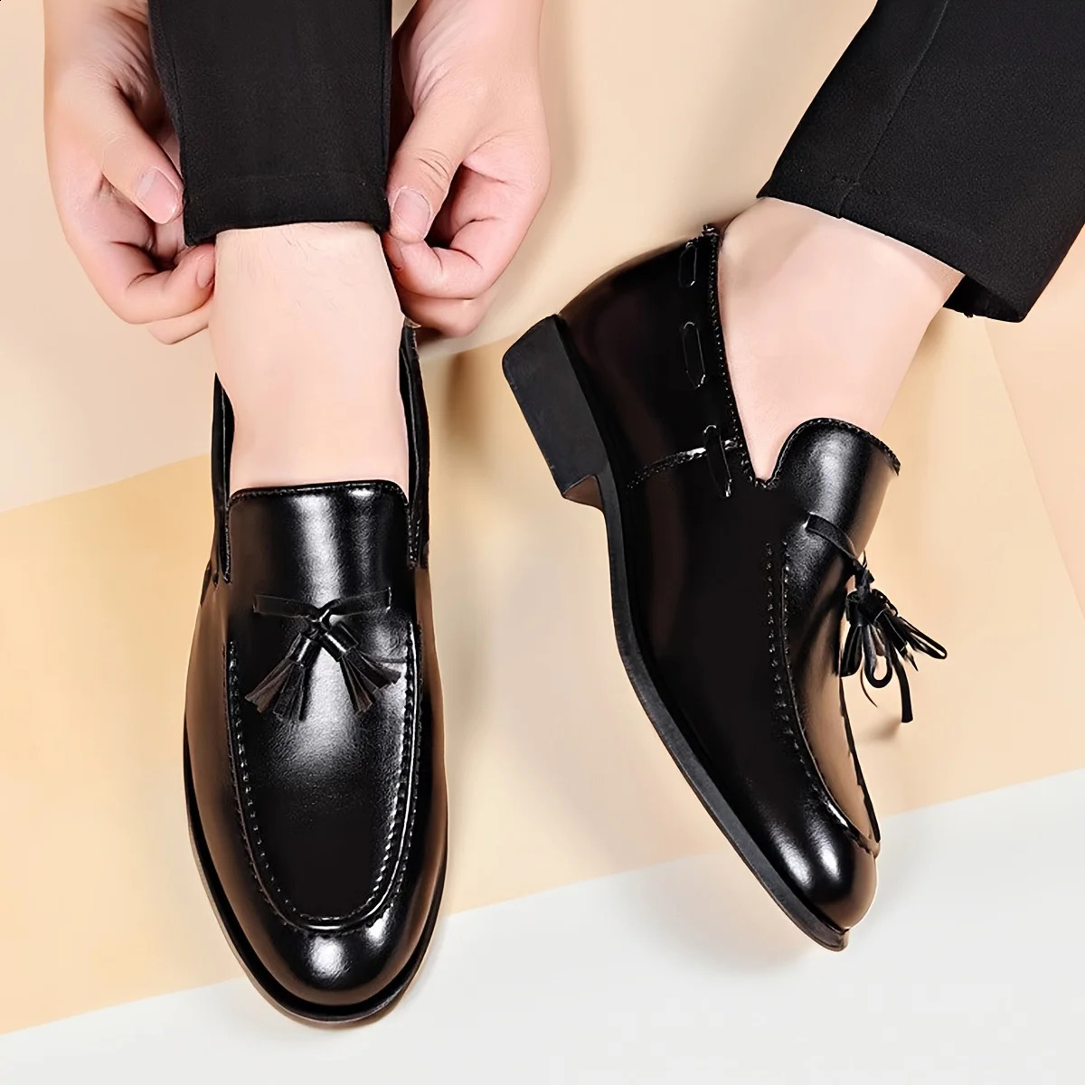 Men's Wedding Party Shoes er Style Dress Shoes for Men Business Casual Shoes Slip on Leather Shoes Plus Size250114