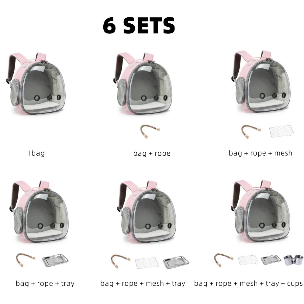 Bird Backpack Bird Travel Bag for Birds ParrotS Small Pet Acrylic Bubble Portable Bird Cage Outdoor Travel Hiking 250121