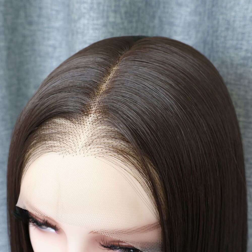 Lace Front Wig Cover T Shape Fashion Women S Wig Front Lace Medium Brown Long Hair Synthetic Half Nized Headset
