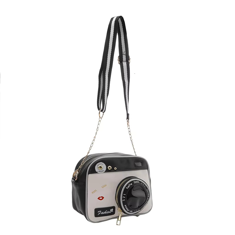 1/2Pcs Camera Shape Women New Fashion PU Single Shoulder Bags Retro Small Square Women's Novel Chain Crossbody Bag Female