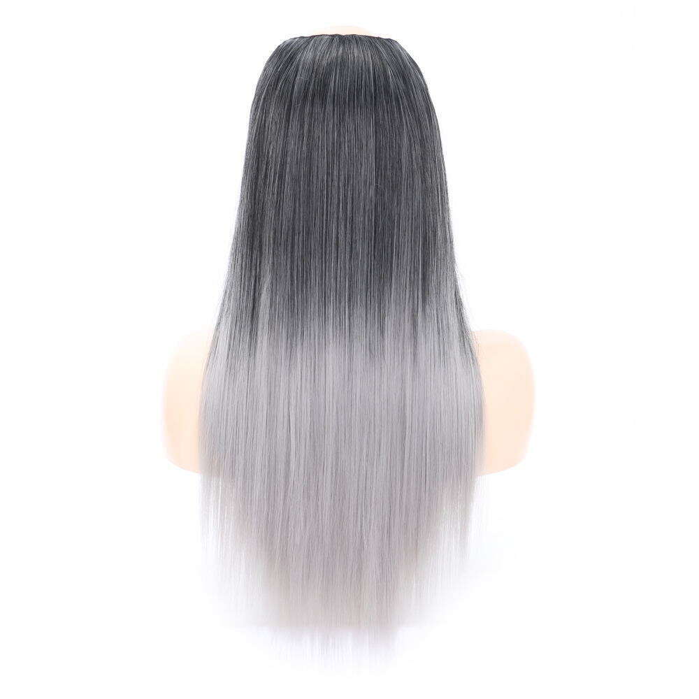 Lace Front Wig Cover T Shape Matte Long U Shaped Scarless Half Wig Straight Hair Head Cover
