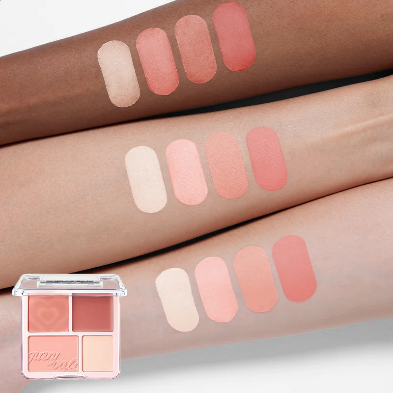Judydoll Orange Blush Highlight Palette Blush Cream Blush Palette Expanding Color Matte Highlight Face Makeup 250108