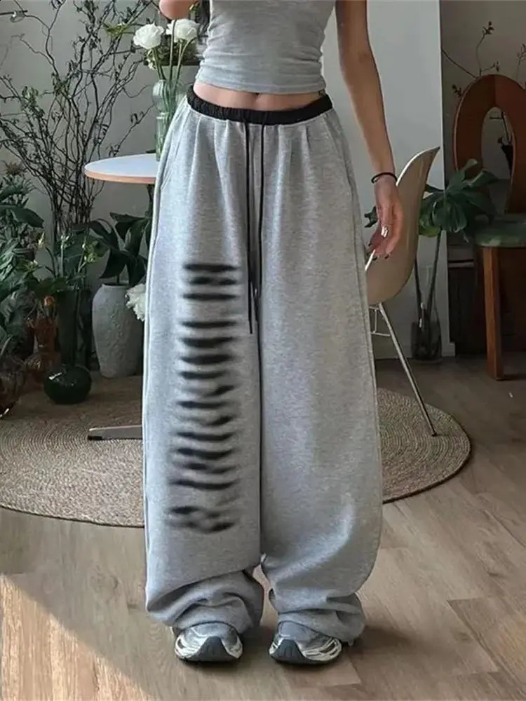 Goth Streak Y2k Vintage Joggers Baggy Sweatpants Women Oversize Korean Style Sports Pants Harajuku Kpop Streetwear Gyaru Trouser 250117